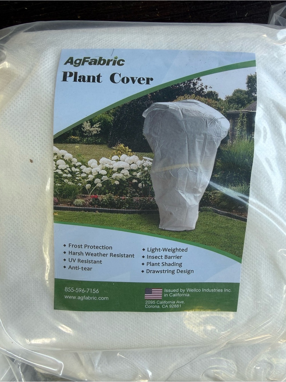 AgFabric Plant Cover White Frost Protection UV Resistant Anti-Tear 2 Pack